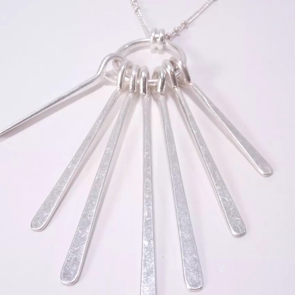 Bay to Baubles Women's Silver Gold Stick Pendant Necklace NWT MAKE ME AN OFFER!!